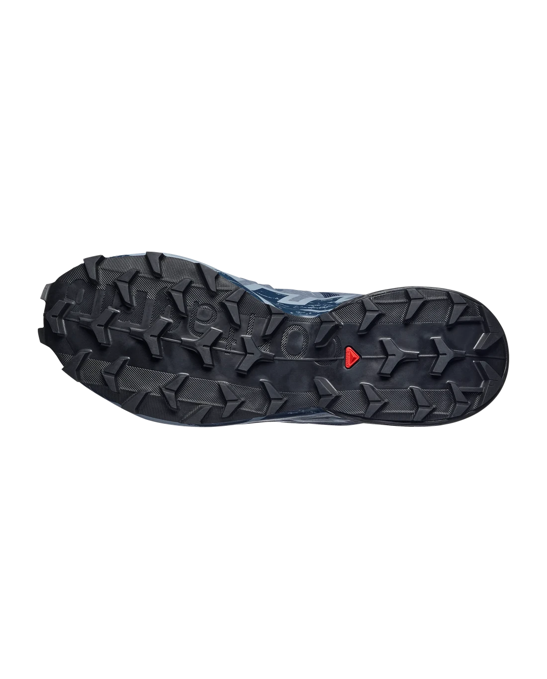 Salomon Speedcross 6 Contagrip outsole — 5mm chevron lugs arranged for uphill and downhill grip